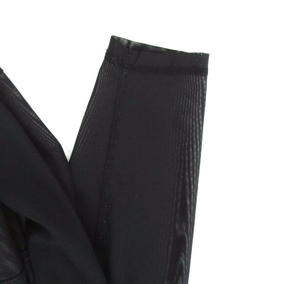 Old Navy Active Go-Dry Girl's Black Mesh Trim Performance Leggings - Picture 5 of 10